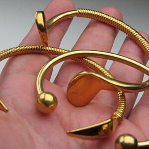 24k Indian Bangle Bracelet Handmade x 3 pieces set